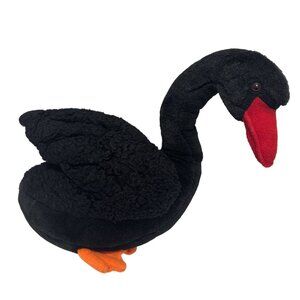 Black Swan 14 Inch Plush Stuffed Animal Bird Unipak 2012 Collectible